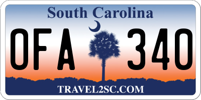 SC license plate OFA340
