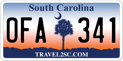 SC license plate OFA341