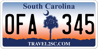 SC license plate OFA345