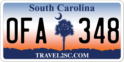 SC license plate OFA348