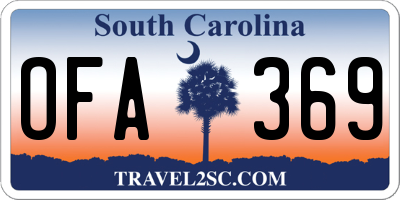 SC license plate OFA369