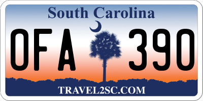 SC license plate OFA390