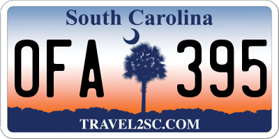 SC license plate OFA395