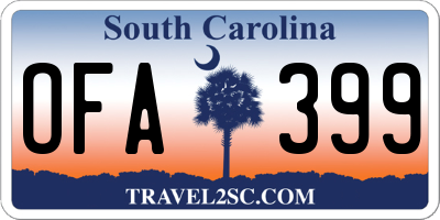 SC license plate OFA399