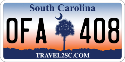 SC license plate OFA408