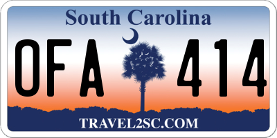SC license plate OFA414