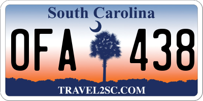 SC license plate OFA438