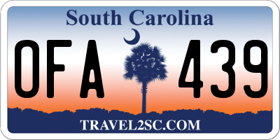 SC license plate OFA439