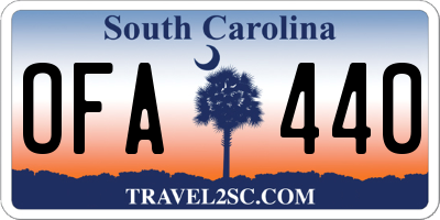 SC license plate OFA440