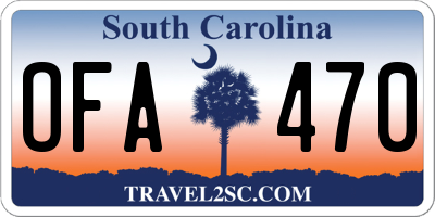 SC license plate OFA470