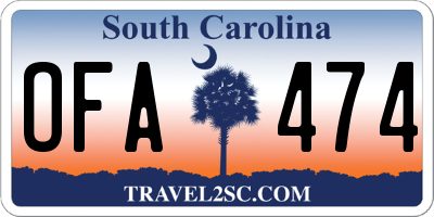 SC license plate OFA474