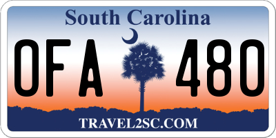 SC license plate OFA480
