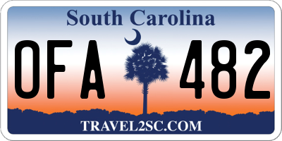 SC license plate OFA482