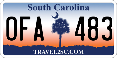 SC license plate OFA483