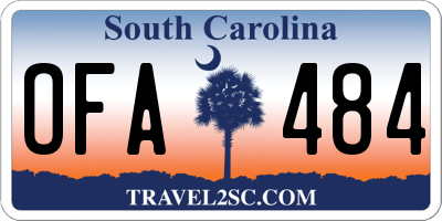 SC license plate OFA484