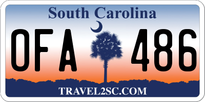 SC license plate OFA486