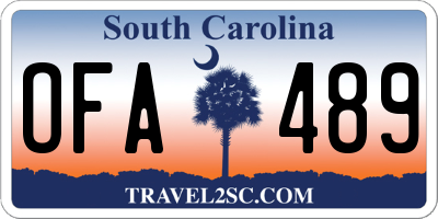 SC license plate OFA489