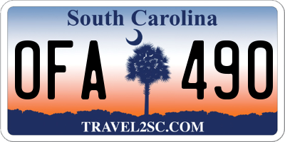 SC license plate OFA490