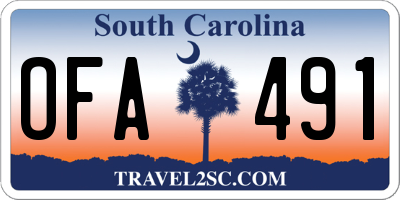 SC license plate OFA491