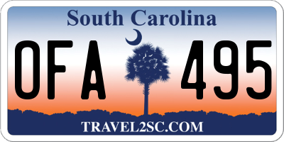 SC license plate OFA495