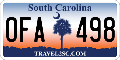 SC license plate OFA498