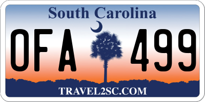 SC license plate OFA499
