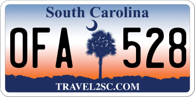 SC license plate OFA528