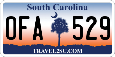 SC license plate OFA529