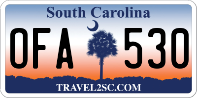 SC license plate OFA530