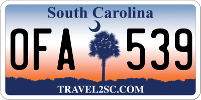 SC license plate OFA539