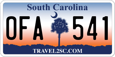 SC license plate OFA541
