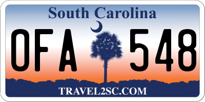 SC license plate OFA548