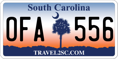 SC license plate OFA556