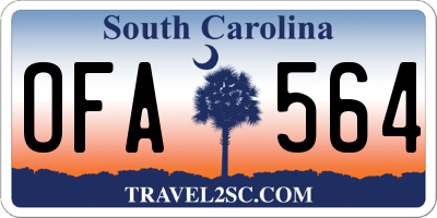 SC license plate OFA564