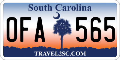 SC license plate OFA565