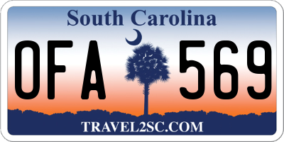 SC license plate OFA569
