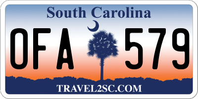 SC license plate OFA579