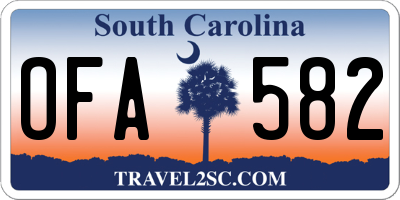 SC license plate OFA582