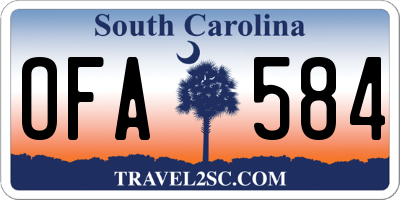 SC license plate OFA584