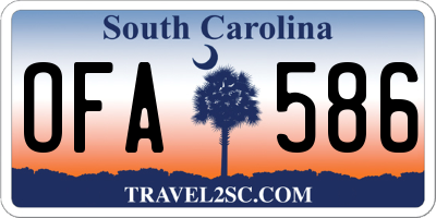 SC license plate OFA586