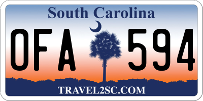SC license plate OFA594