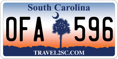 SC license plate OFA596