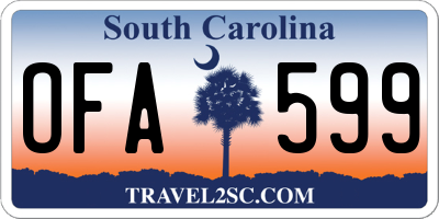 SC license plate OFA599