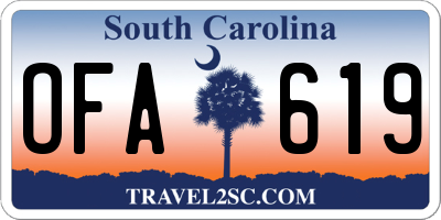 SC license plate OFA619