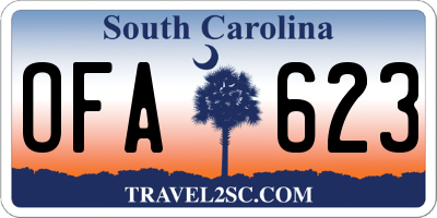 SC license plate OFA623