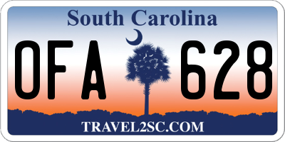 SC license plate OFA628