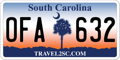 SC license plate OFA632