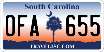 SC license plate OFA655