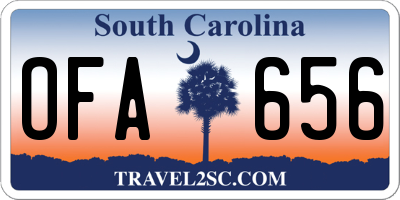 SC license plate OFA656
