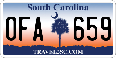 SC license plate OFA659